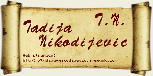 Tadija Nikodijević vizit kartica